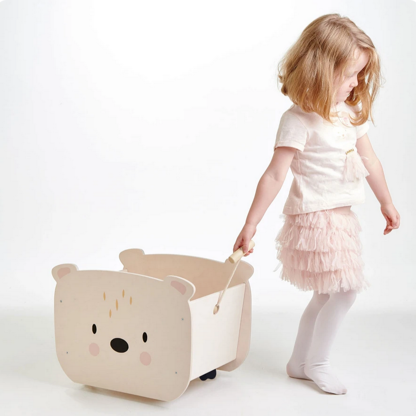Pull Along Bear Cart