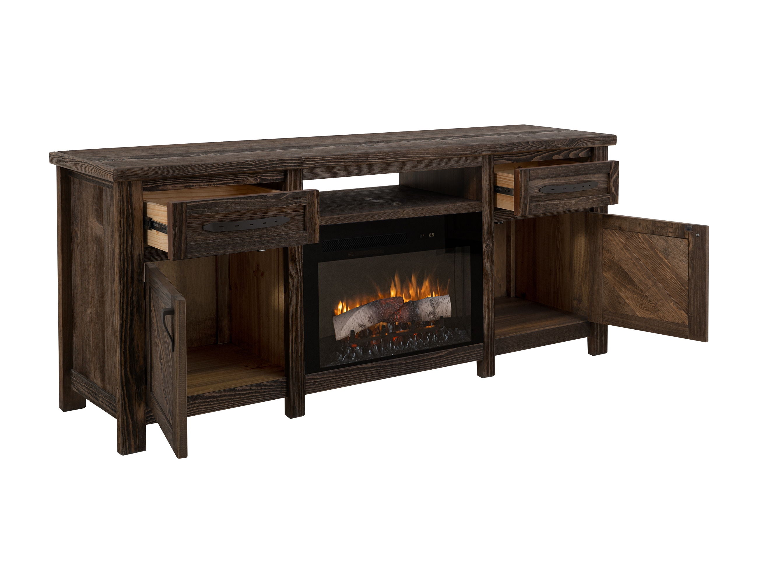 Dutton - Electric Fireplace - Rookwood Brown
