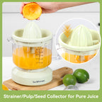 La Reveuse Electric Citrus Juicer 34 oz for Grapefruit Orange Lemon Lime Juice. 40W. Grayish Yellow