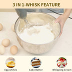 La Reveuse Immersion Hand Blender. 3 in 1. 300 Watts 2 Speeds Multi-purpose with Whisk.Mixing Beaker.Food Chopper Grinder attachments