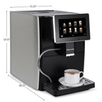 Hipresso Super-automatic Espresso Coffee Machine with Large 7 Display for Brewing Americano.Cappuccino. Latte. Macchiato.Flat White. Espresso Drinks