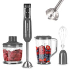 La Reveuse Immersion Hand Blender. 3 in 1. 300 Watts 2 Speeds Multi-purpose with Whisk.Mixing Beaker.Food Chopper Grinder attachments
