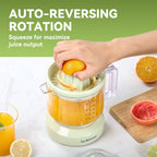 La Reveuse Electric Citrus Juicer 34 oz for Grapefruit Orange Lemon Lime Juice. 40W. Grayish Yellow
