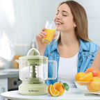 La Reveuse Electric Citrus Juicer 34 oz for Grapefruit Orange Lemon Lime Juice. 40W. Grayish Yellow