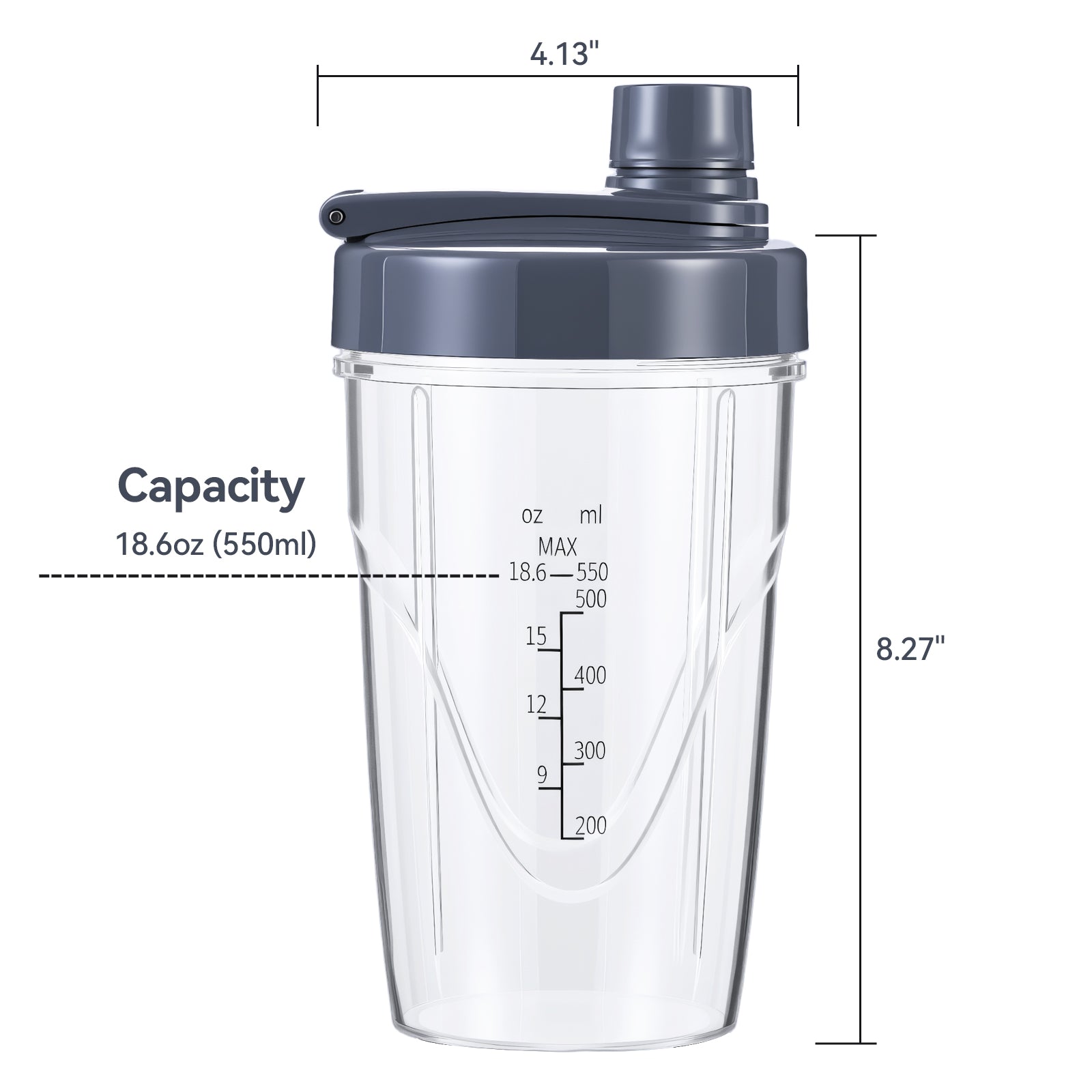 18 oz Replacement Spare Bottle Cup with Travel Lid Only Fits La Reveuse Smoothie 1000W Pro Blender model LARB2305