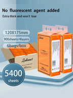 Premium Boxed 【6 Packs Gift 2 Hooks】4-Ply Disposable Napkins Deluxe Soft Facial Tissue Wall-Mounted Baby Tissue