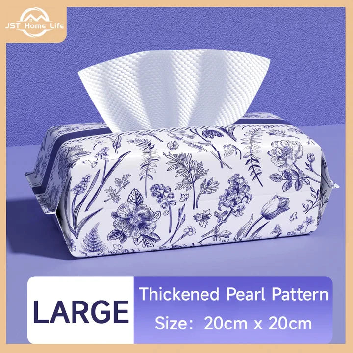 Disposable Cotton Face Towel for Sensitive Skin – 100% Pure Cotton, Wet and Dry Use, 50pcs or 100pcs