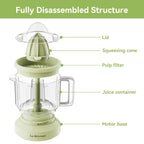 La Reveuse Electric Citrus Juicer 34 oz for Grapefruit Orange Lemon Lime Juice. 40W. Grayish Yellow