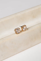 Reece Gold Gemstone Stud Earrings
