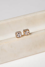 Reece Gold Gemstone Stud Earrings