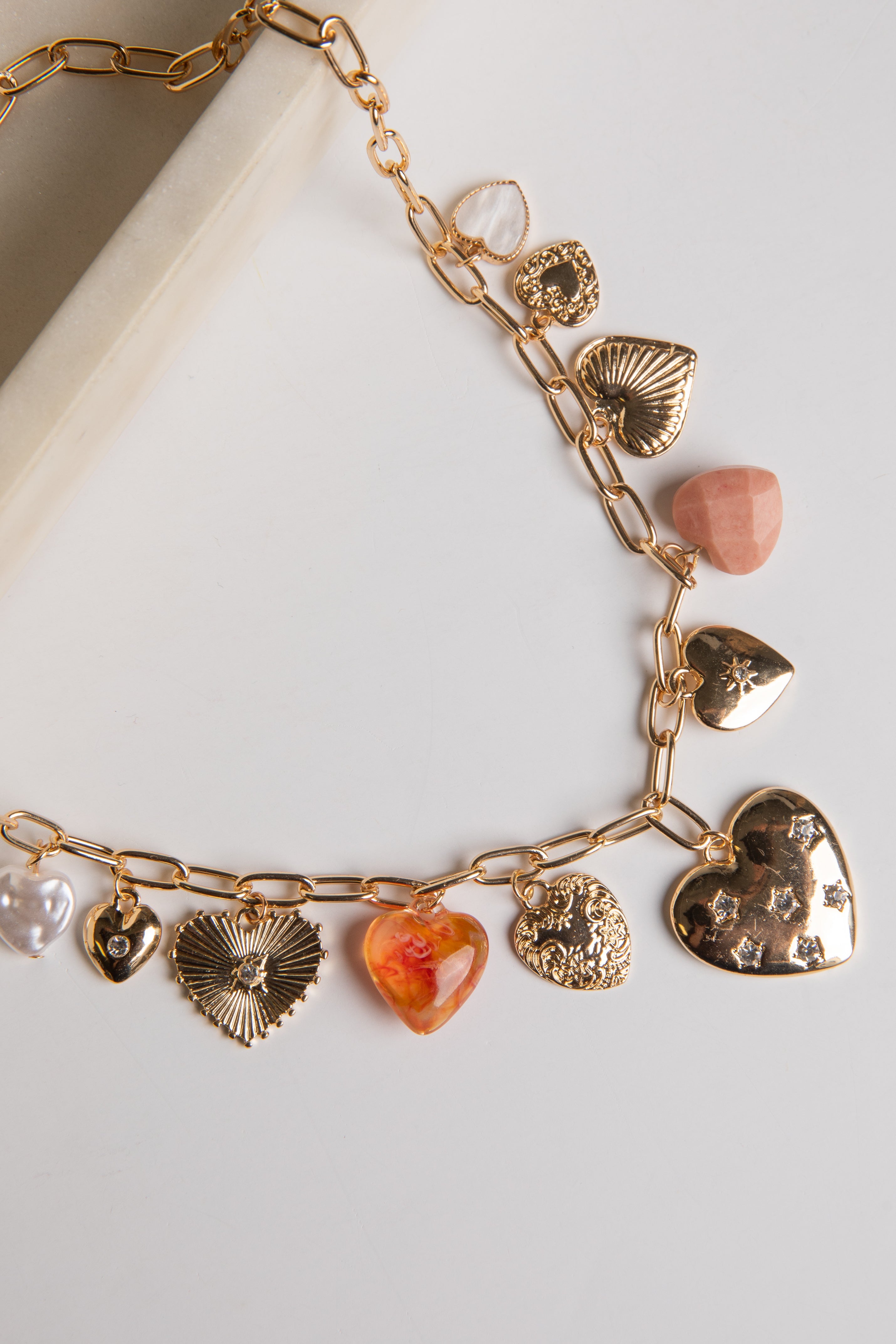 Amanda Gold Heart Charm Necklace
