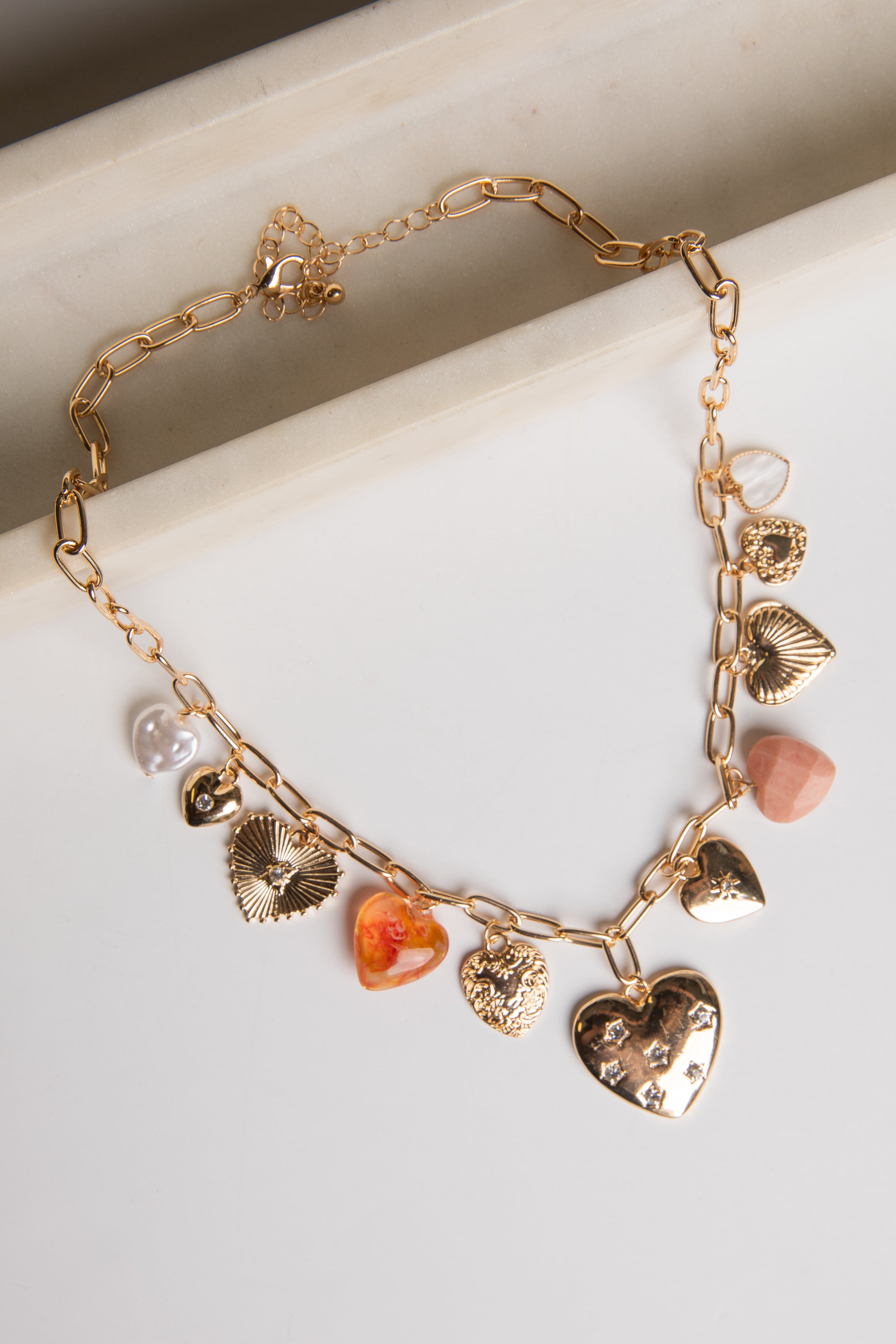 Amanda Gold Heart Charm Necklace