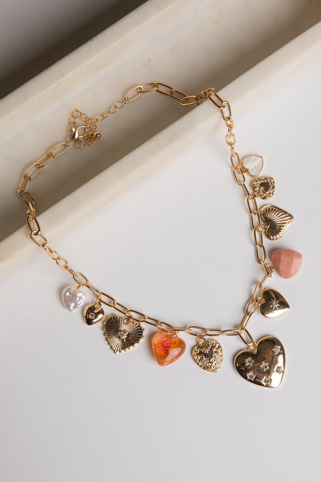 Amanda Gold Heart Charm Necklace