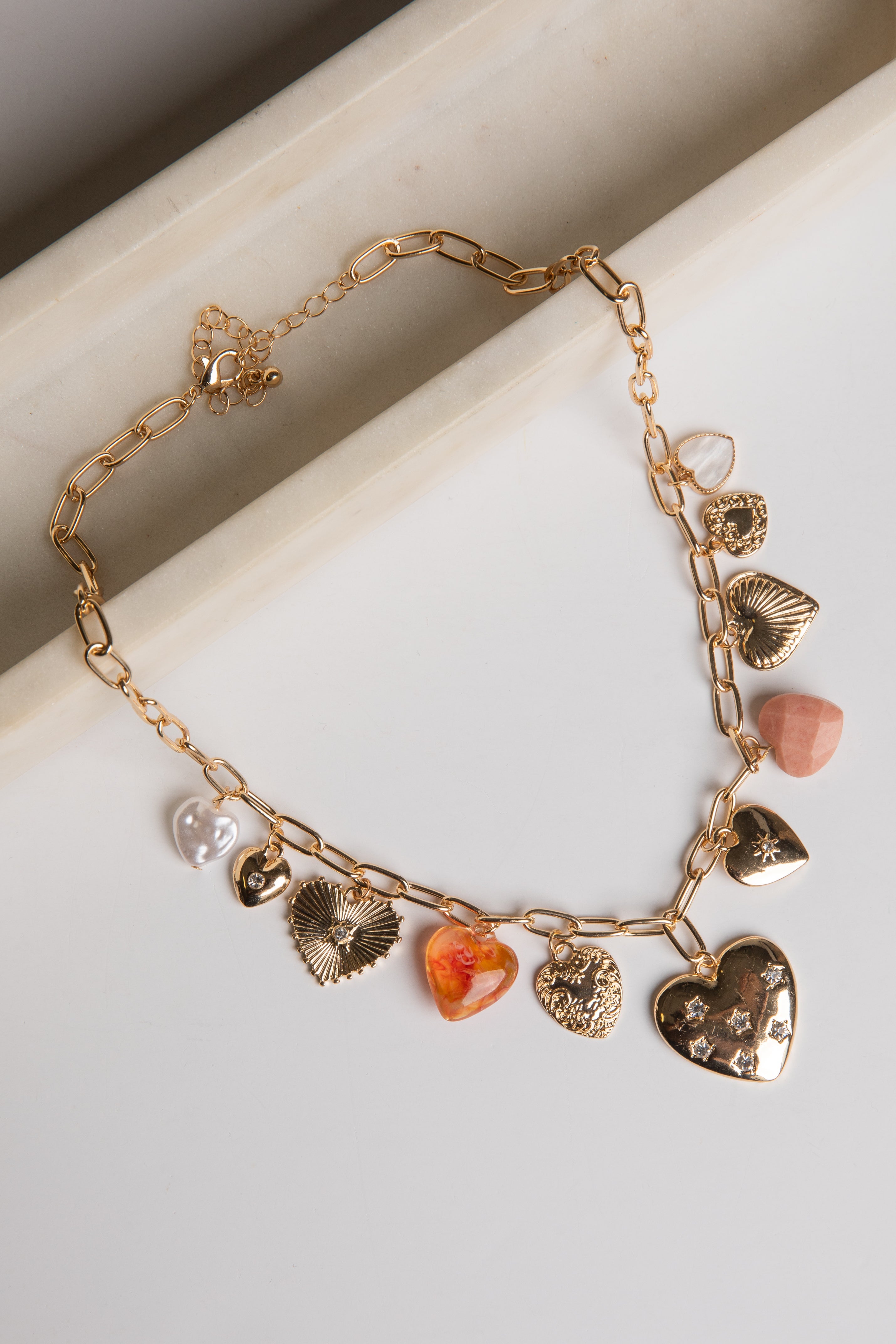 Amanda Gold Heart Charm Necklace