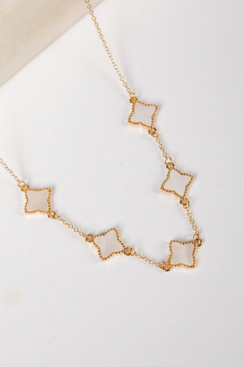 Hazel Gold Quatrefoil Necklace