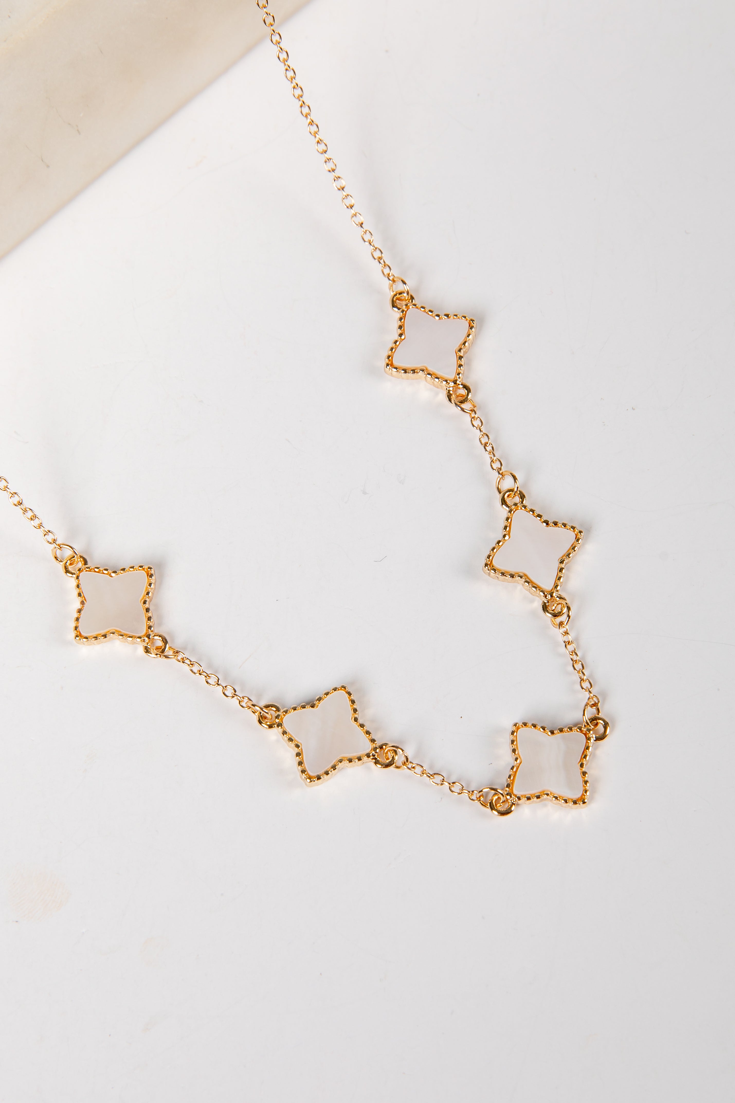 Hazel Gold Quatrefoil Necklace