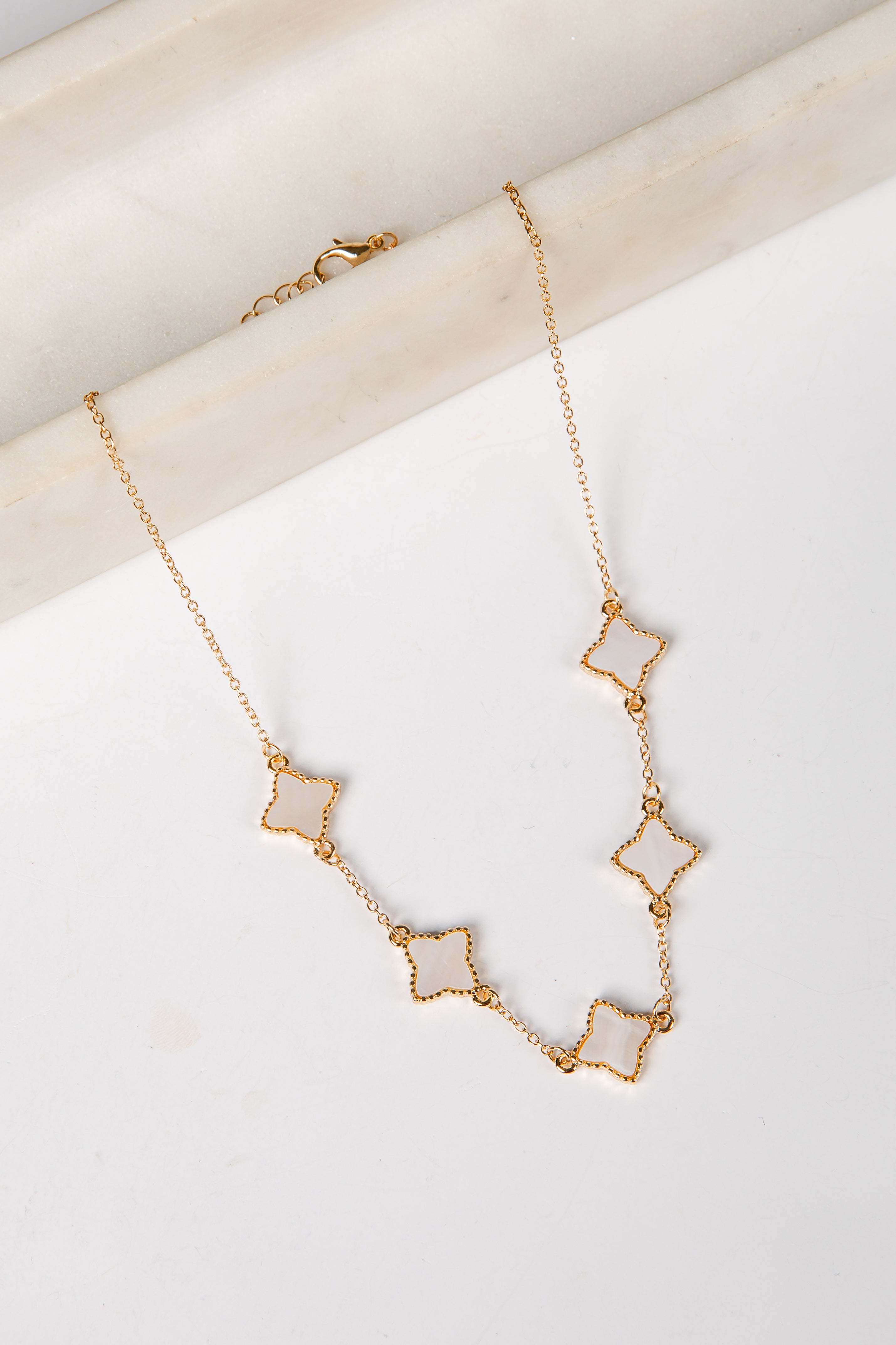 Hazel Gold Quatrefoil Necklace