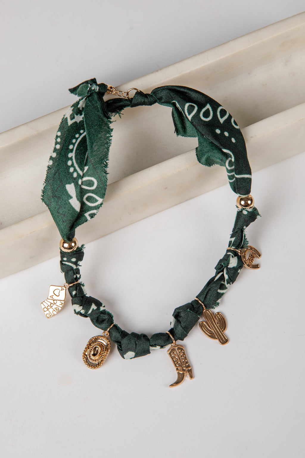 Scarlett Bandana Charm Necklace