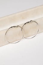 Aria Silver Hoop Earrings