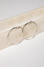 Aria Silver Hoop Earrings