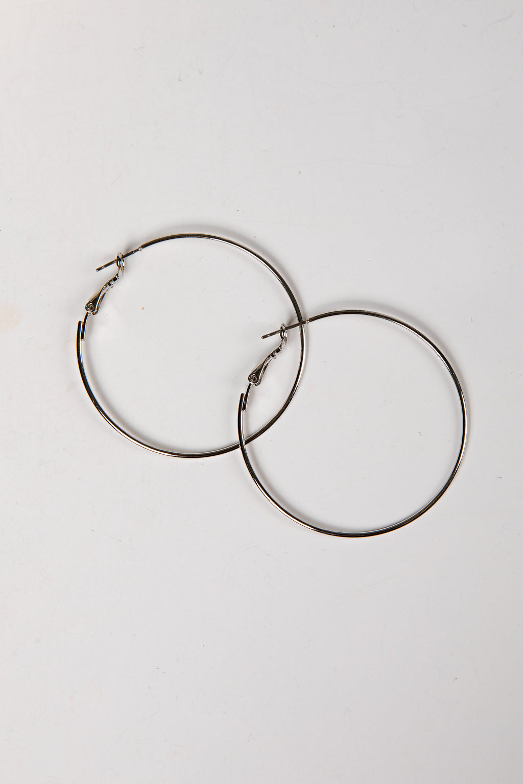 Aria Silver Hoop Earrings