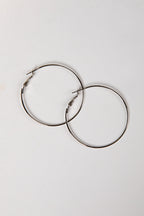 Aria Silver Hoop Earrings