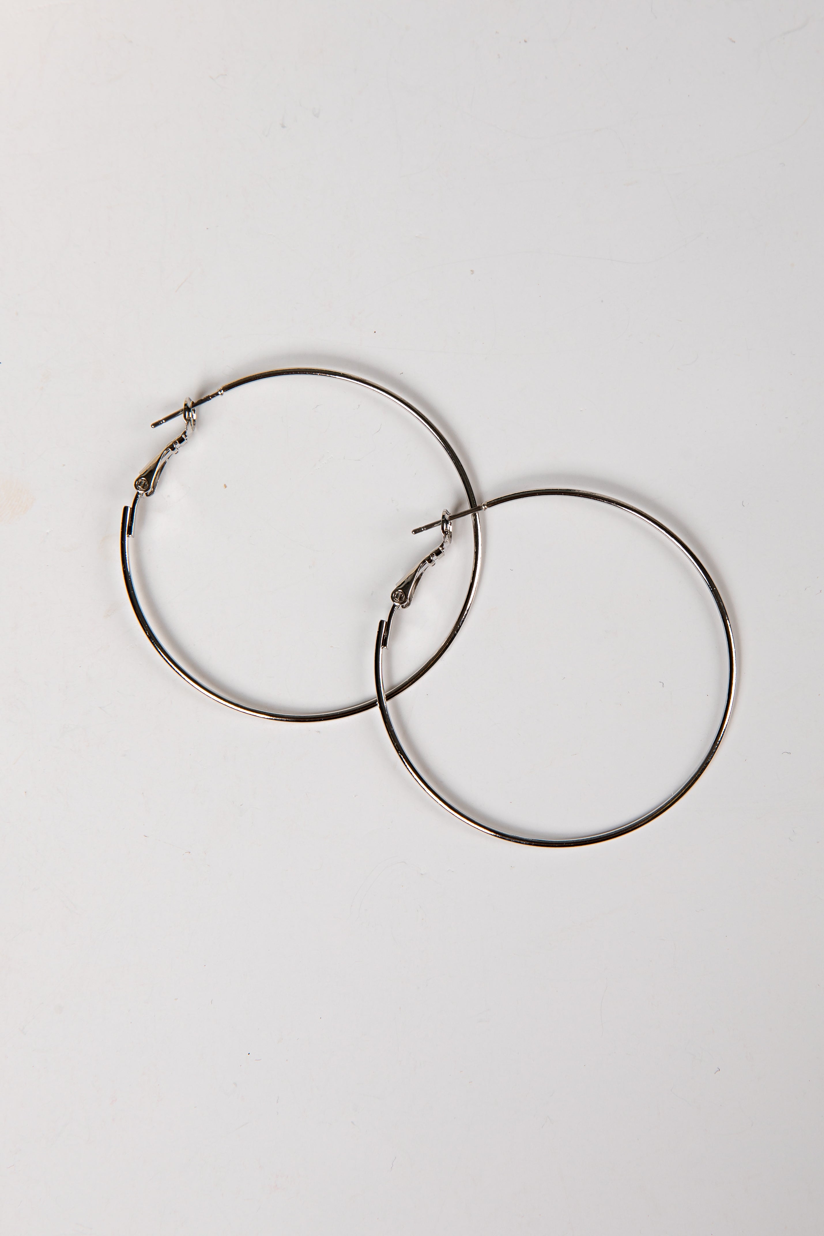 Aria Silver Hoop Earrings