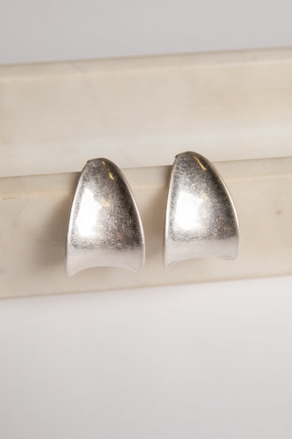 Amber Silver Statement Drop Earrings