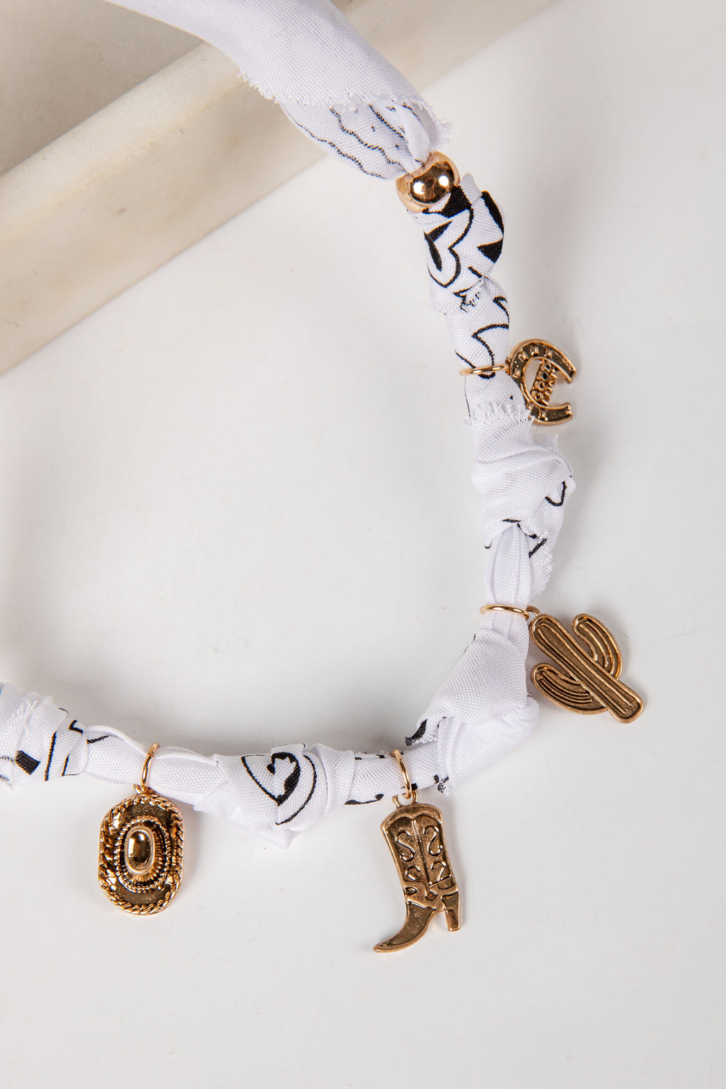 Scarlett Bandana Charm Necklace
