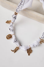 Scarlett Bandana Charm Necklace