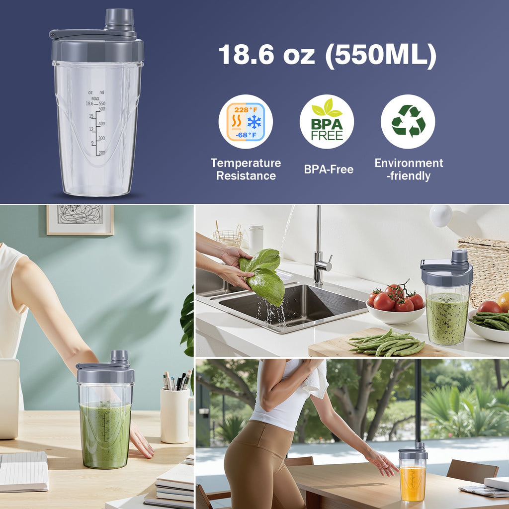 18 oz Replacement Spare Bottle Cup with Travel Lid Only Fits La Reveuse Smoothie 1000W Pro Blender model LARB2305