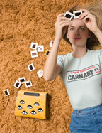 Vali Crossbody Small Golden And Black Leather Bag - Eyes Applique Adjustable Handle