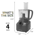 La Reveuse 4 Cup Food Processor Vegetable Chopper. 400 Watts. for Slicing.Shredding.Grating.Juicing.Emulsfying.Mixing